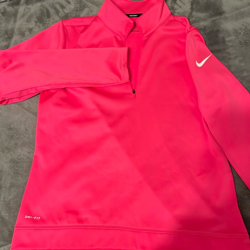Nike dry fit golf hot pink crewneck